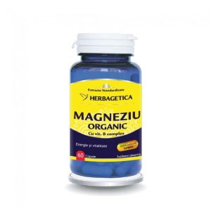 Magneziu Organic cu Vitamina B Complex Herbagetica 30cps