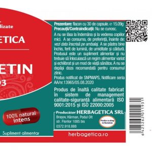 Quercetin + Vitamina D3 Herbagetica 30cps
