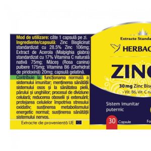 Zinc Forte Herbagetica 30cps